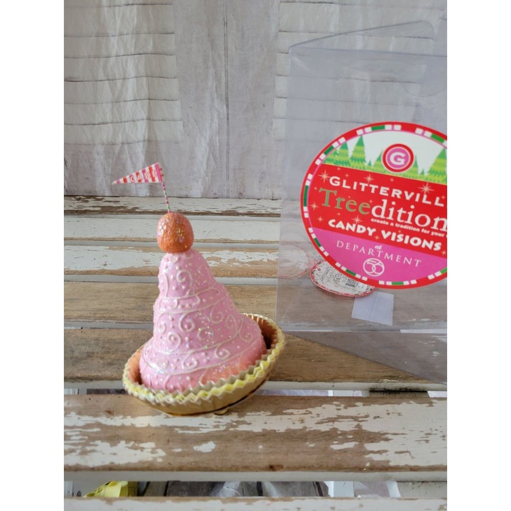 Dept 56 pink‎ clip glitterville candy visions Xmas RARE ornament traditions rare